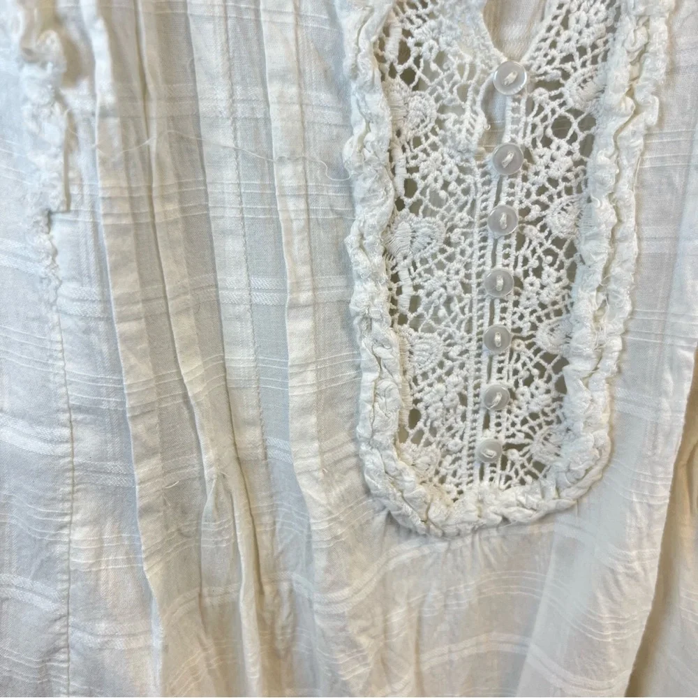 Free People White Ruffle Dress - Picture 4 of 5